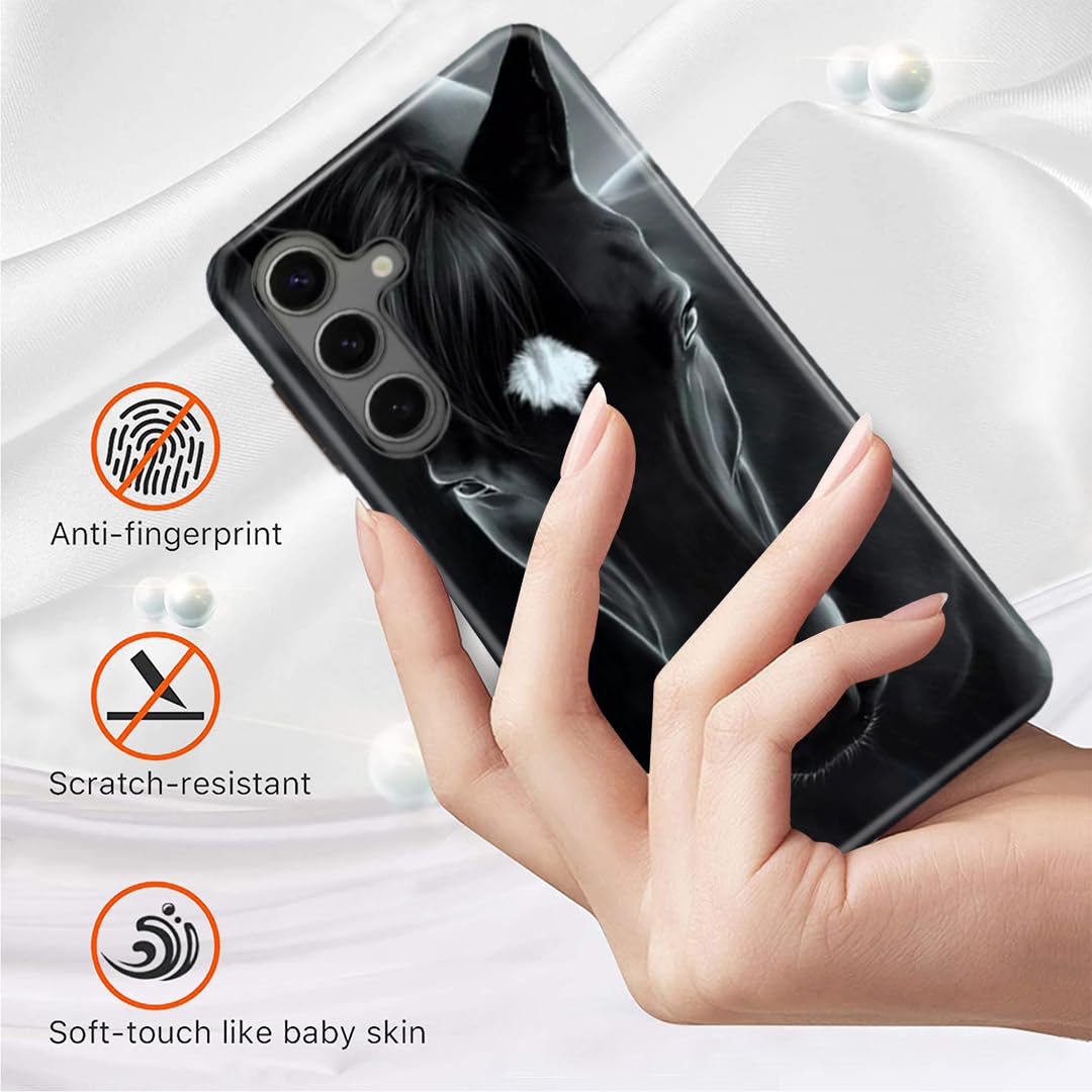 Hquszpt Design For Samsung Galaxy S24 Case,Two Layer Protection Heavy Duty Cover,Compatible For Samsung Galaxy S24 Phone Case,Bl