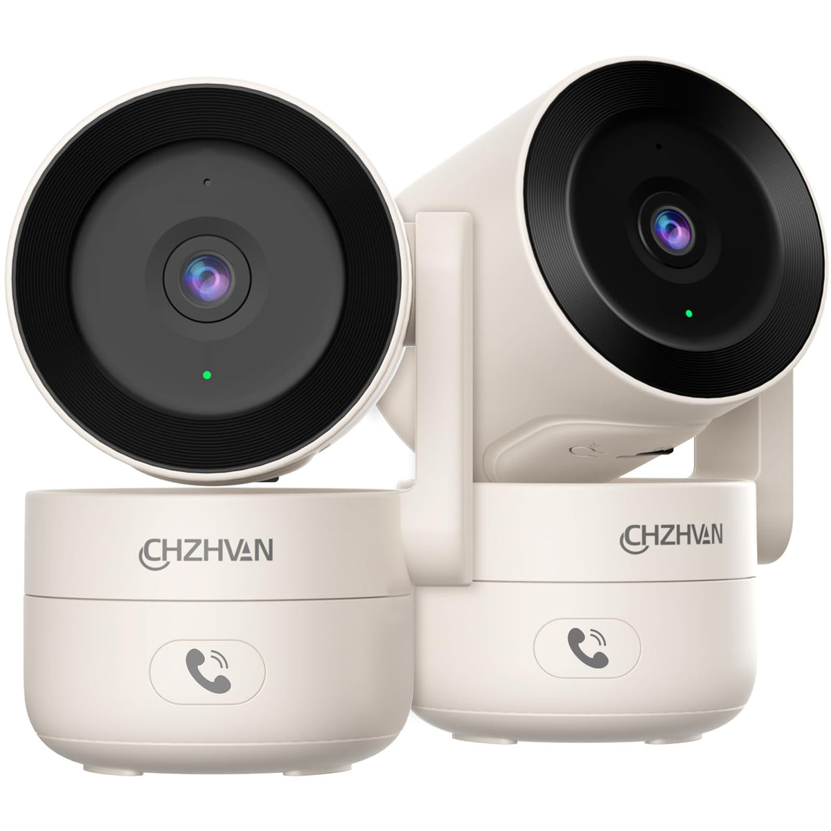 CHZHVAN Security Camera Indoor for Home, Cry Detection for Baby, 2.5K 4MP QHD, Pet Monitoring, Pan & Tilt, Motion Detection, Nig