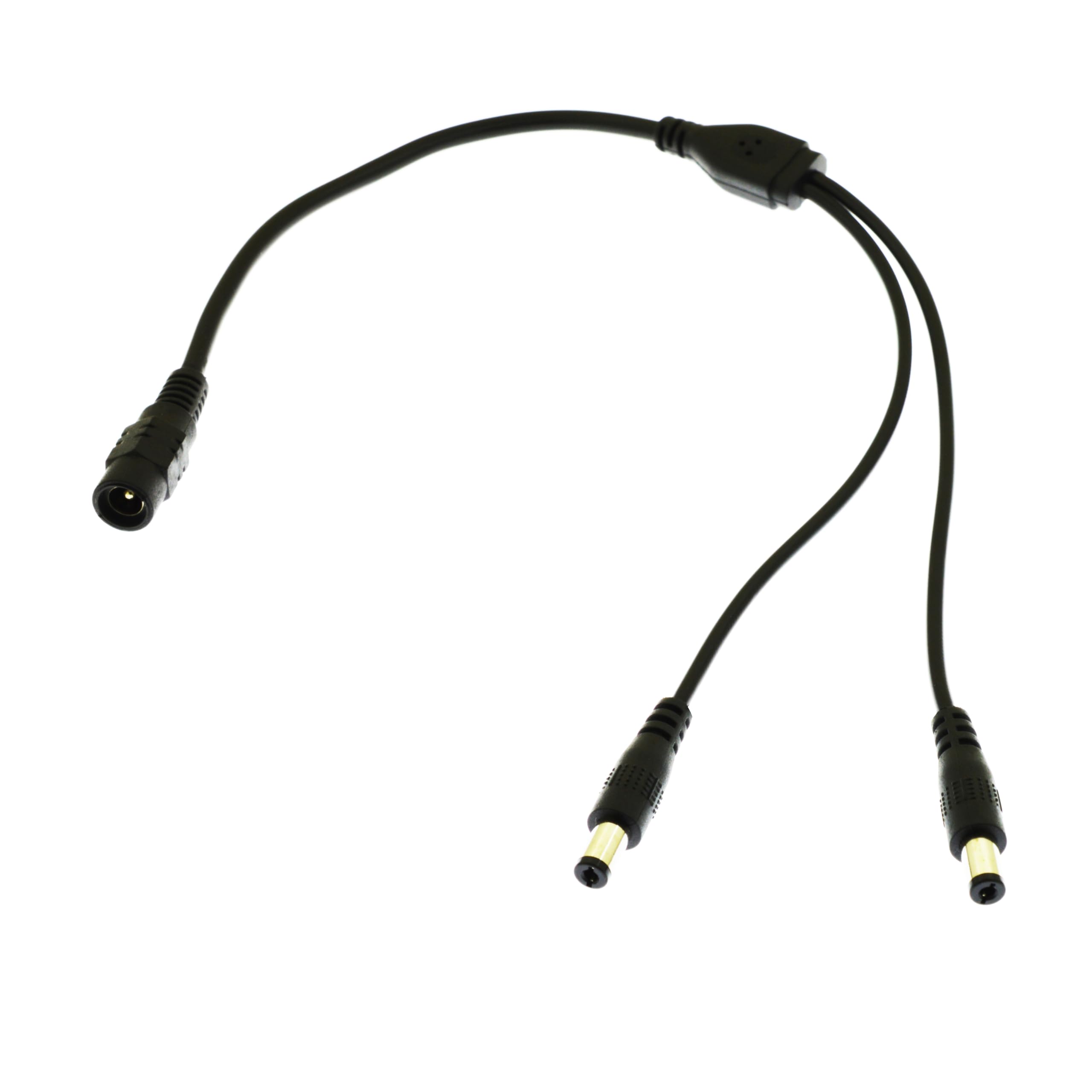Yikaien 2 Pack Y Splitter Dc Power Cable 12V, 1 Female To 2 Male, 5.5Mm X 2.1Mm, Extension Cord For Cctv, Led Strips, Routers, 1
