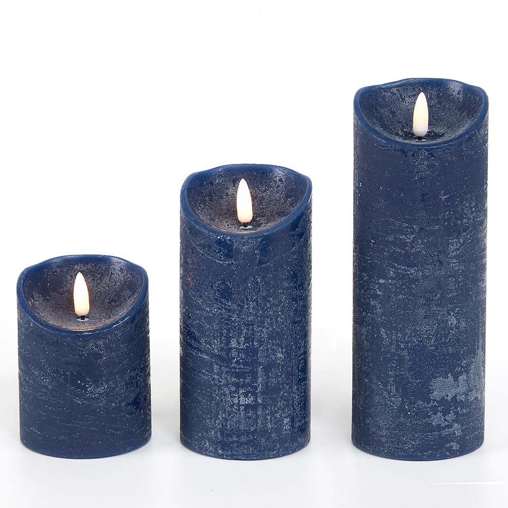 Glowiu Flameless Candles With Remote Led Candles Set Of 3, Battery Operated Candles For Party Home Wedding Holiday Birthday Deco
