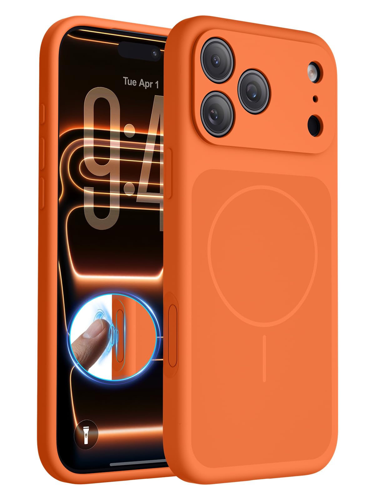 FlyReal Magnetic for iPhone 17 Pro Max Case, Design for iPhones New Back, Compatible with MagSafe, Integrated Silicone Camera Co