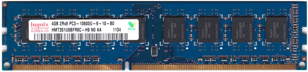 Hynix Hmt351U6Bfr8C H9 4Gb Desktop Dimm Ddr3 Pc3 10600U (1333) Unbuf 1.5V 2Rx8