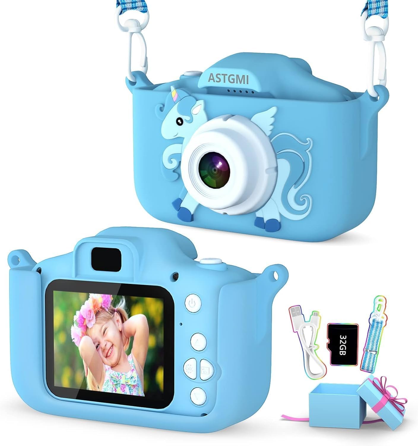 Kids Camera,Upgrade Hd Digital Camera For Toddlers, Kid Camera Toys For 4 Year Old Girls Boys, Christmas Birthday Gifts For Age