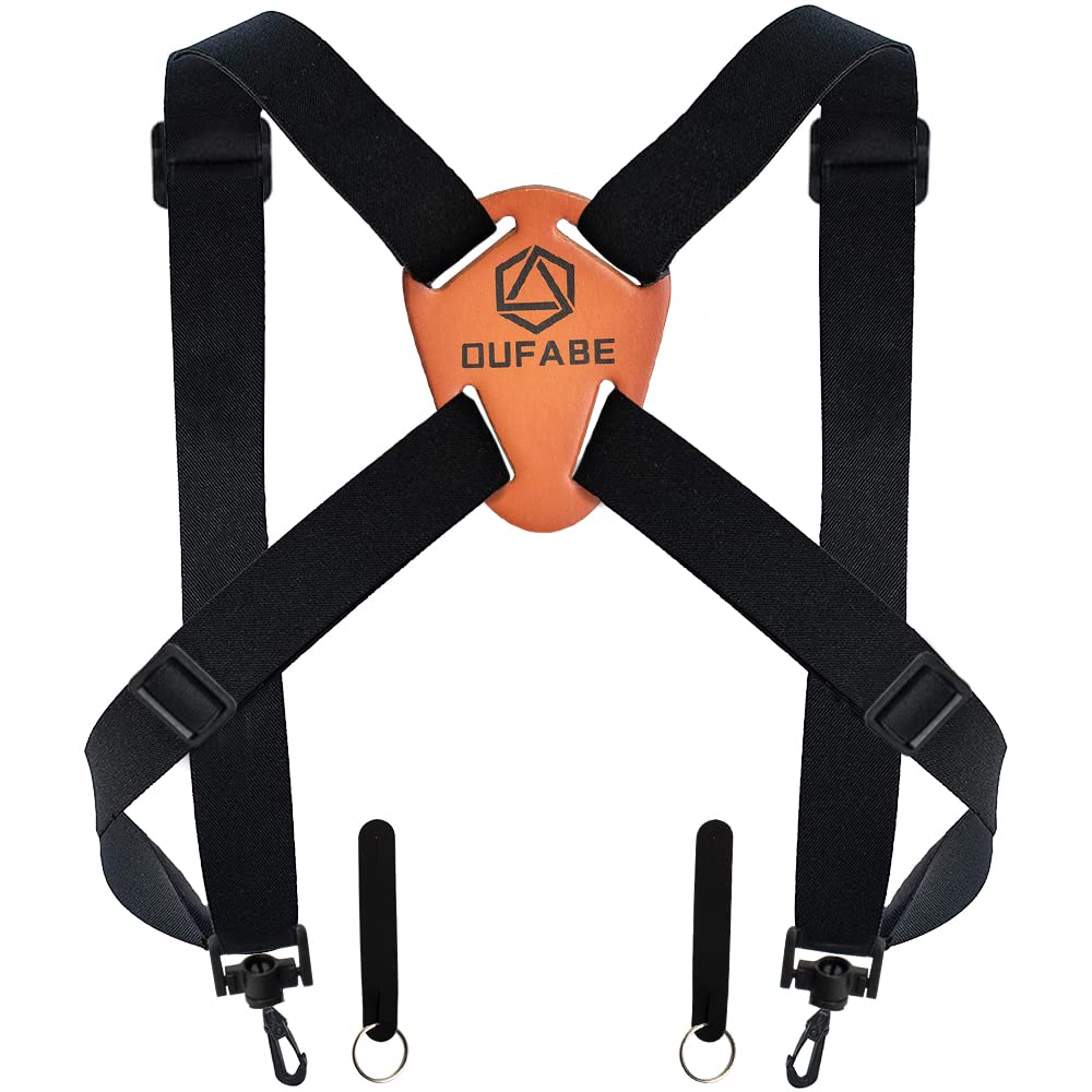 Oufabe Binocular Harness Strap, Binocular Strap, Adjustable And Deluxe Binoculars Harness For Hunting, Cross Binocular Straps Ha