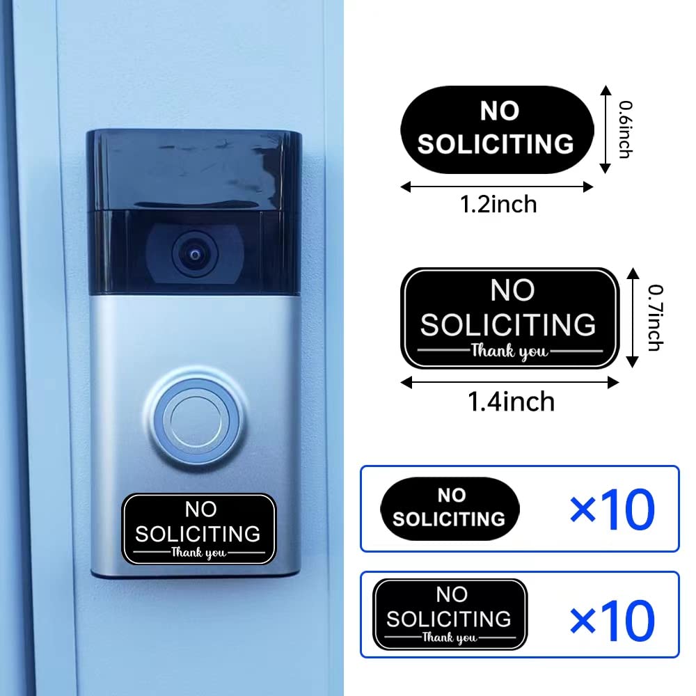 Qmmd No Soliciting Sign For House 20 Pack No Soliciting Sticker No Soliciting Sign For Ring Doorbell Waterproof Home Office Suit