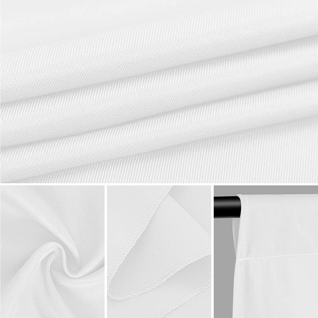 10X12Ft White Backdrop Photography, Cpliris Pure Polyester White Photo Booth Backdrop Collapsible Screen White For Photoshoot, P