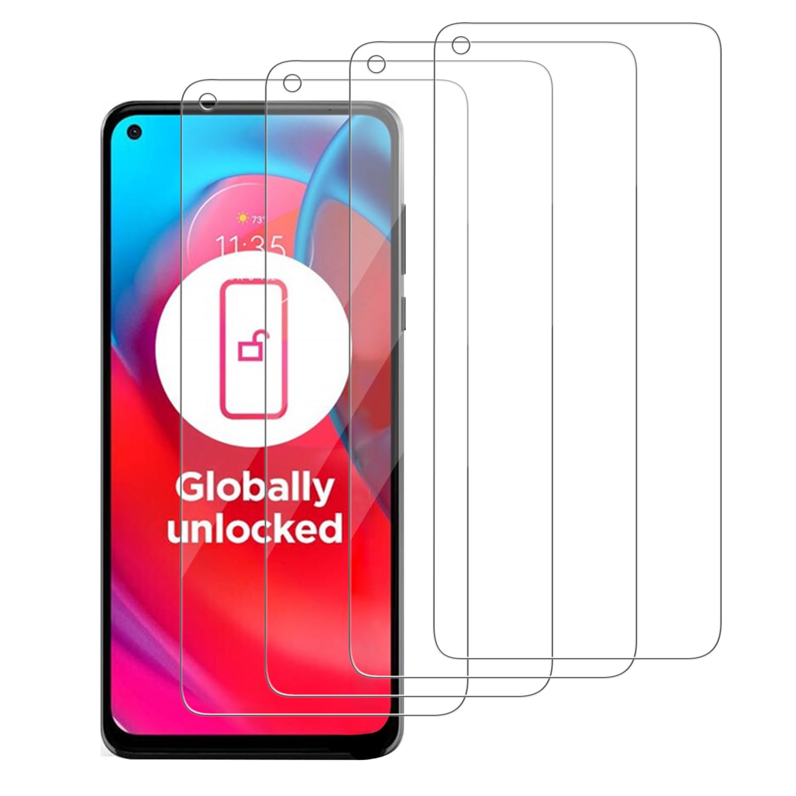 [4 Pack] iCsapr Glass Screen Protector Compatible for Motorola Moto G Stylus 5G[Not Fit for 2022 Model] (5G Version Only)[9H Har