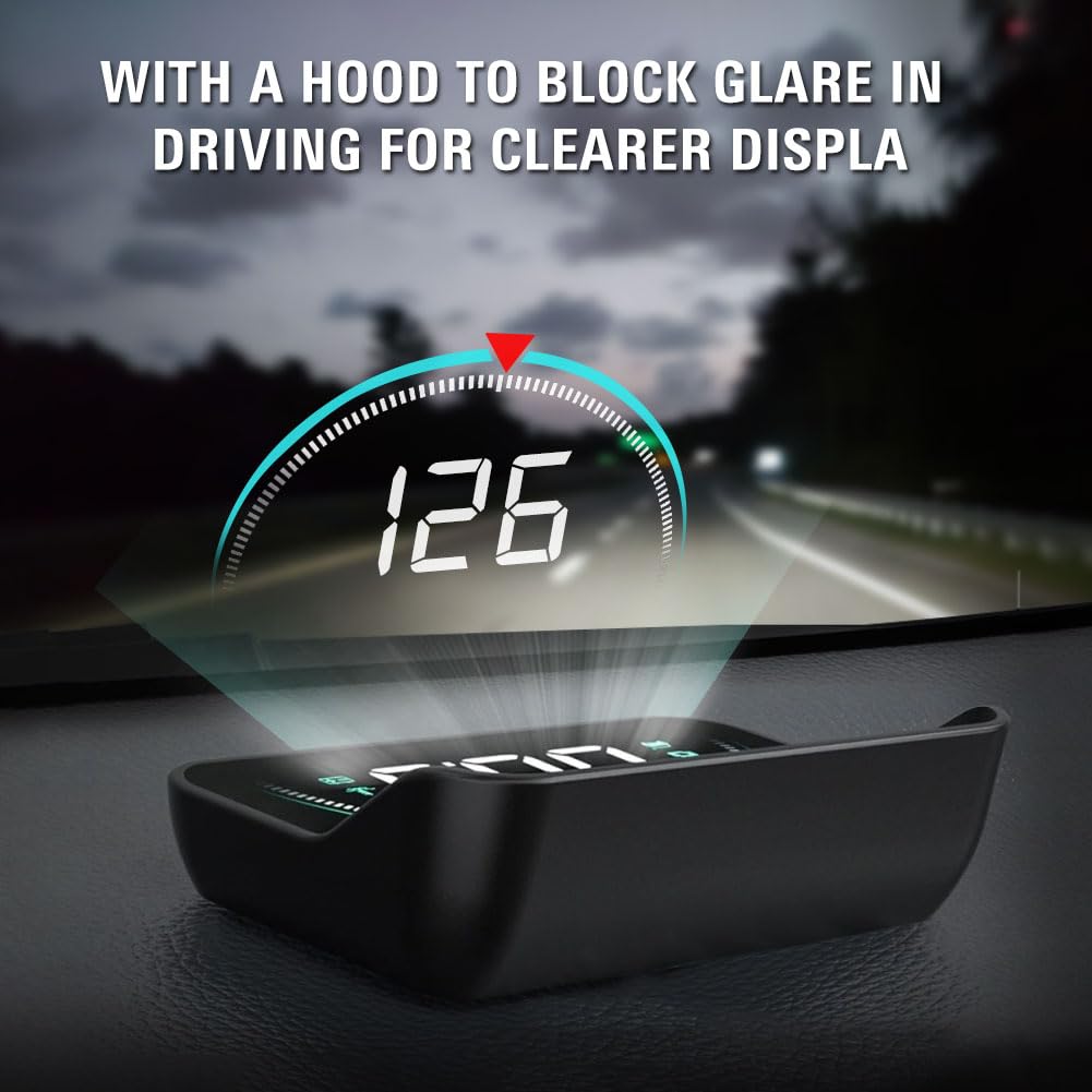 Newsmarts Car Hud Head Up Display, M8 Gauge Speed/Rpm/Voltage Warning Dash Screen Projector