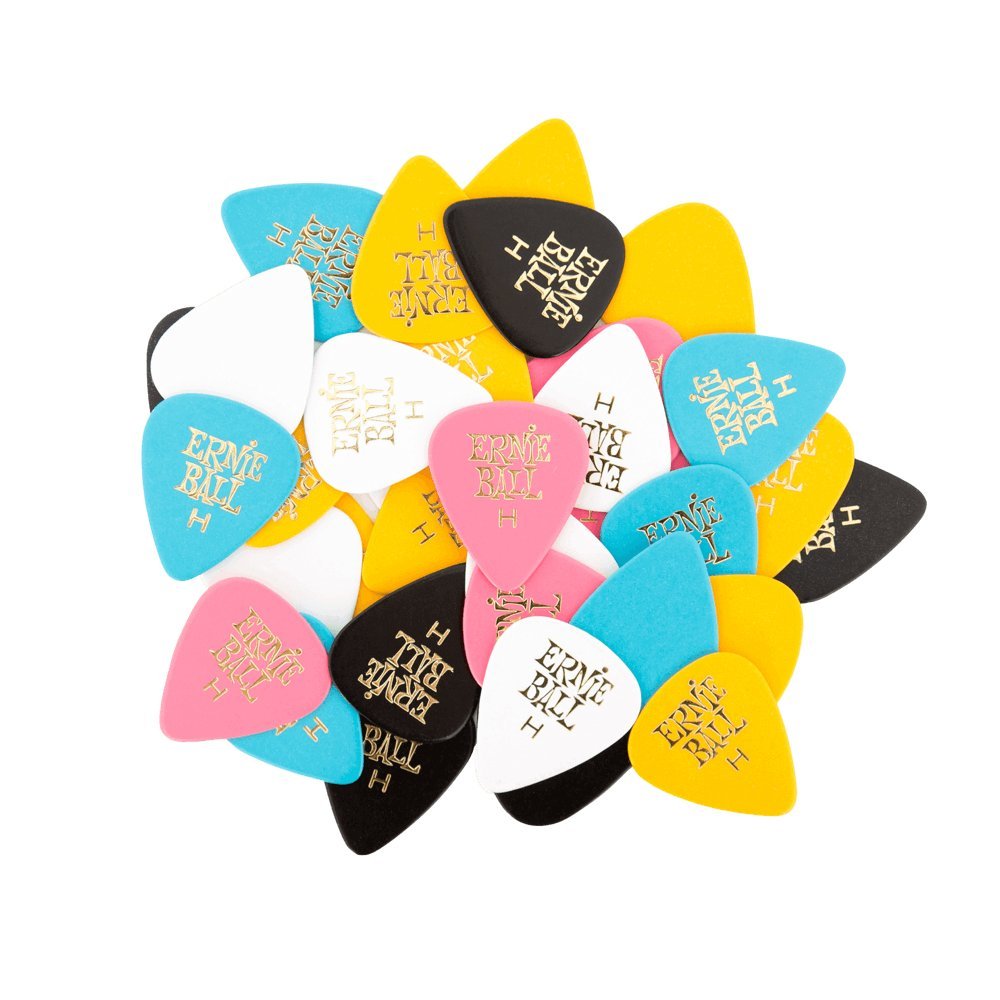 Ernie Ball Guitar Picks, Heavy, Assorted Colors, 144 Pack (P09128)