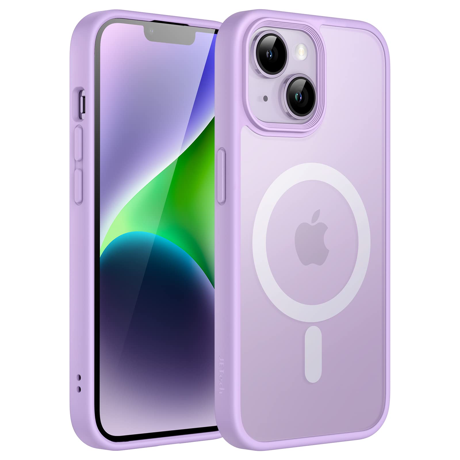 Jetech Magnetic Case For Iphone 14 Plus 6.7 Inch Compatible With Magsafe, Translucent Matte Back Slim Shockproof Phone Cover (Li
