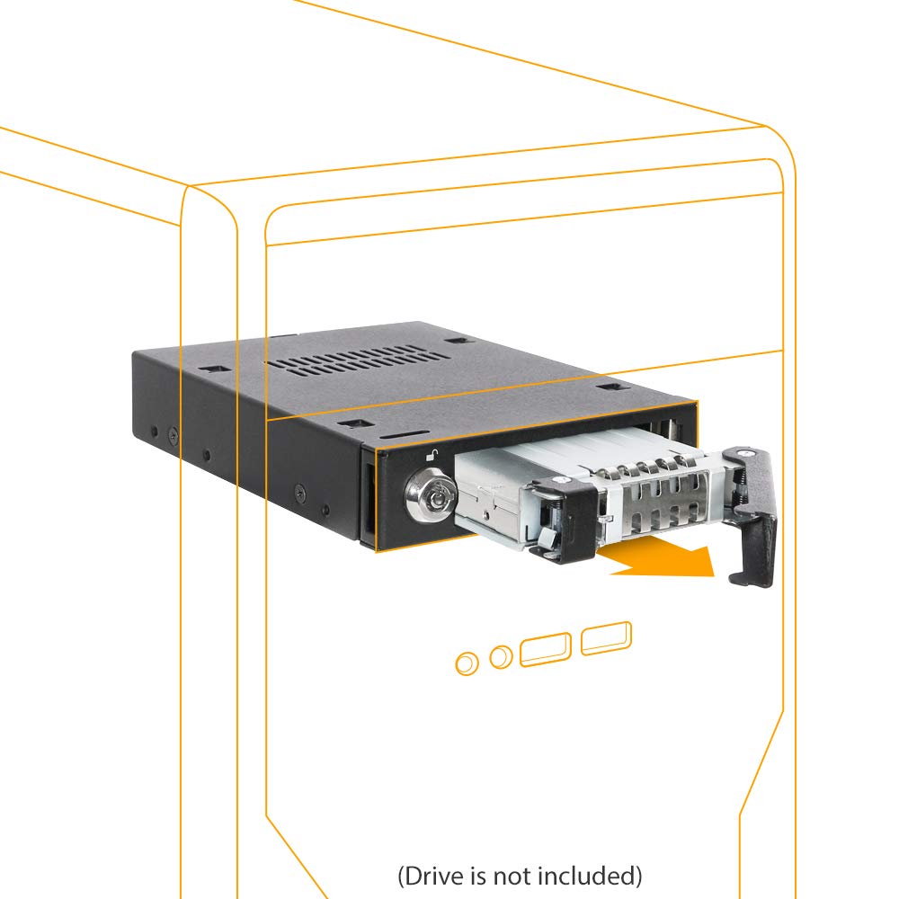 Icy Dock Rugged Full Metal 2.5    Sas/Sata Hdd & Ssd Mobile Rack For External 3.5 Drive Bay | Tougharmor Mb991Ik-B