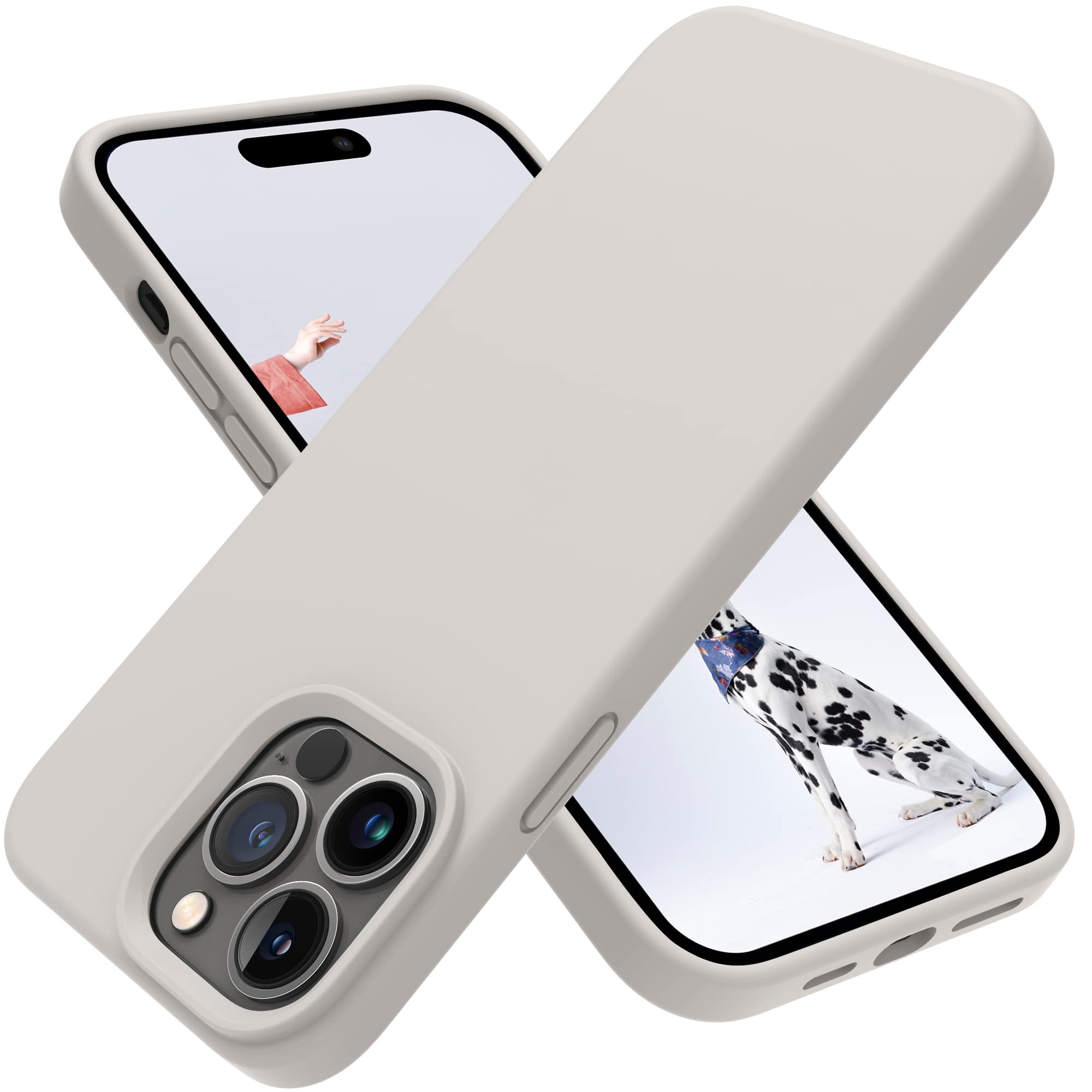 Otofly Designed For Iphone 14 Pro Max Case, Silicone Shockproof Slim Thin Phone Case For Iphone 14 Pro Max 6.7 Inch (Stone)