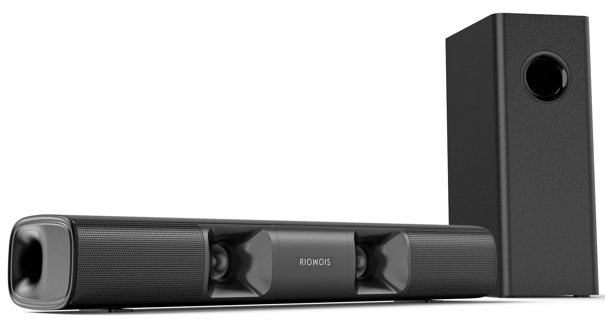 Riowois Sound Bar For Smart Tv, 90W Compact Soundbar Tv Speaker With Subwoofer, 2.1Channel Home Theater Surround Sound System Wi