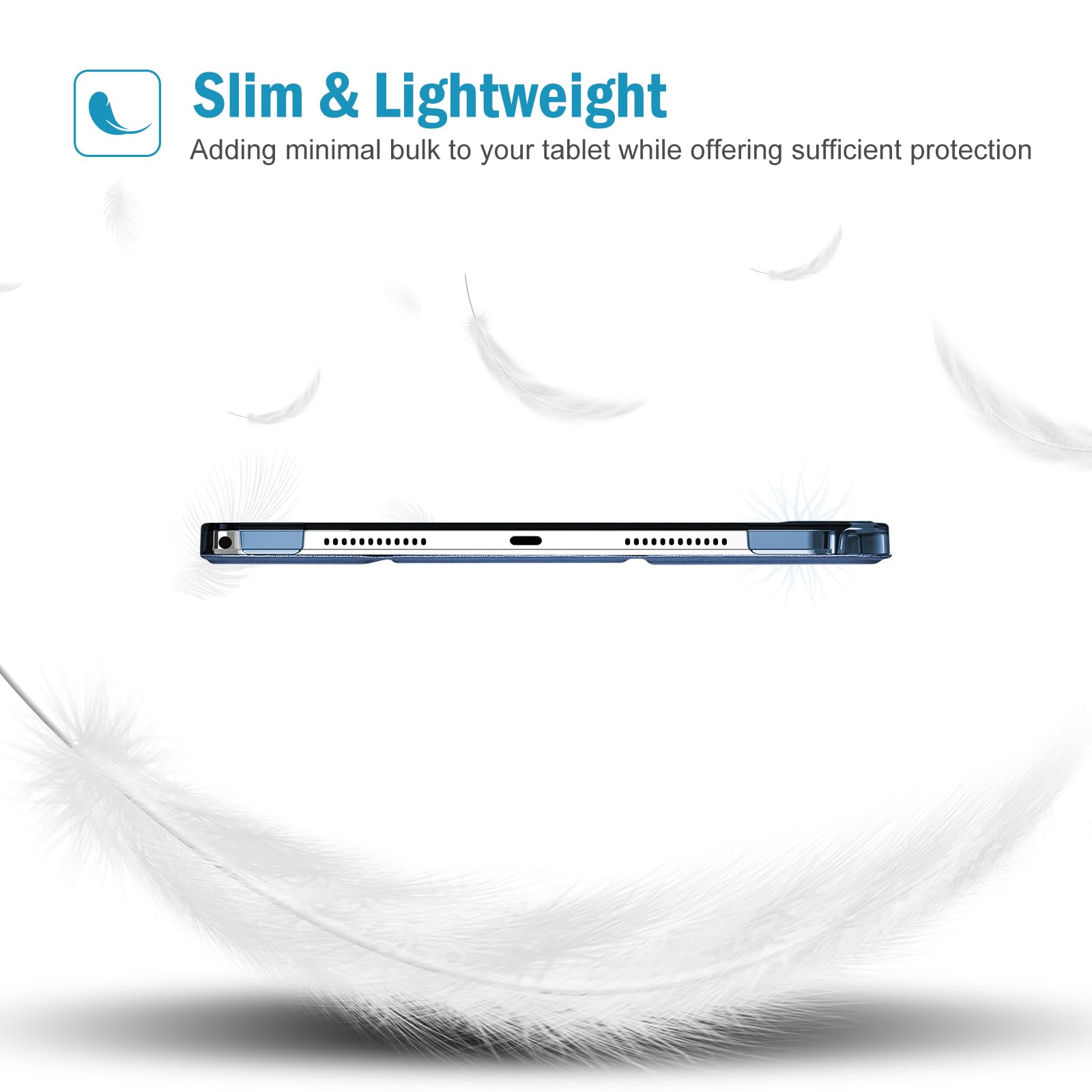 Procase Smart Case For Lenovo Tab M11/Tab K11 Lte 11'' 2024 Tb330Fu With Pen Holder, Slim Stand Tri Fold Hard Shell Protective T