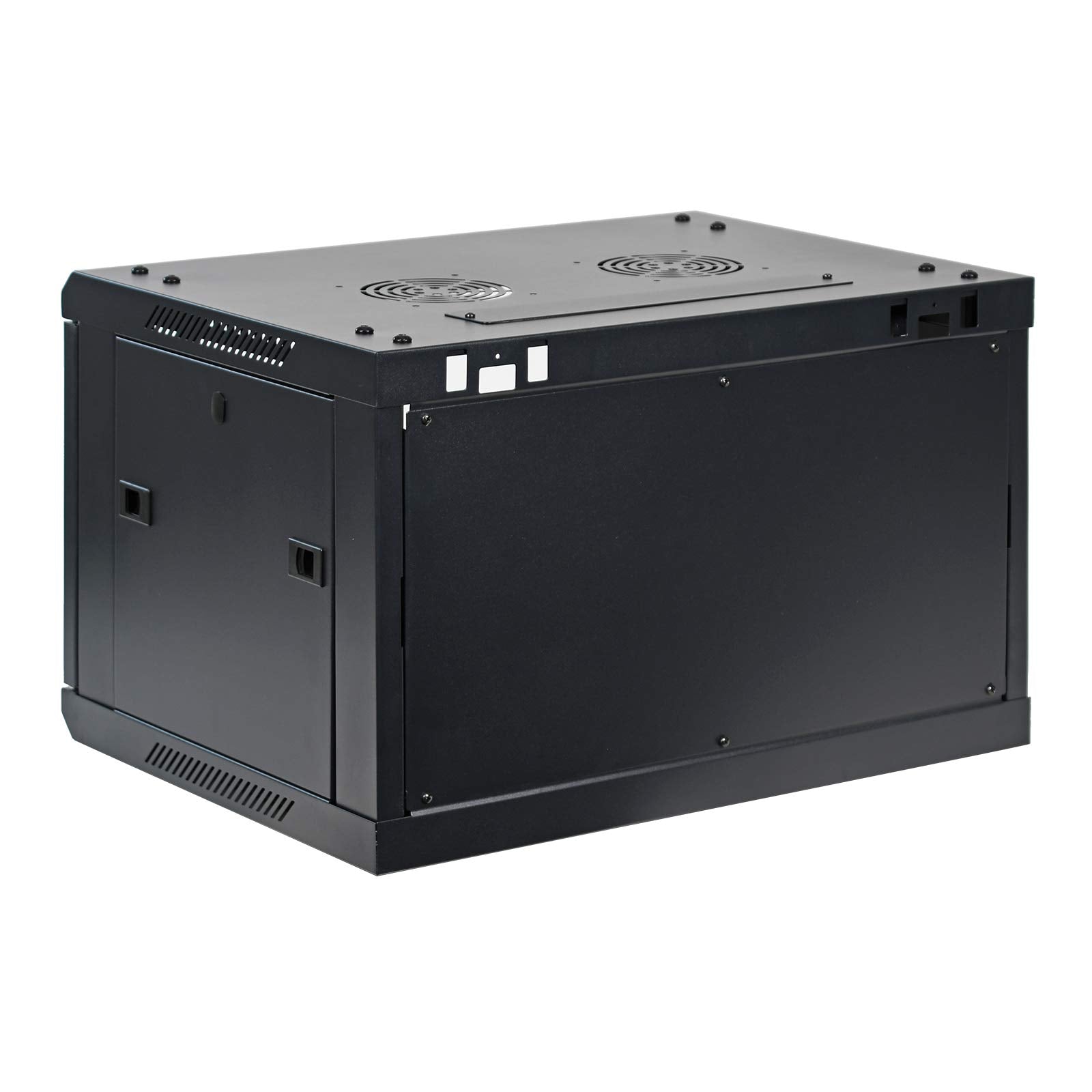 Aeons 6U Signature Wall Mount 19 Inch It Network Cabinet Enclosure Server Rack 16 Inch Depth Glass Door