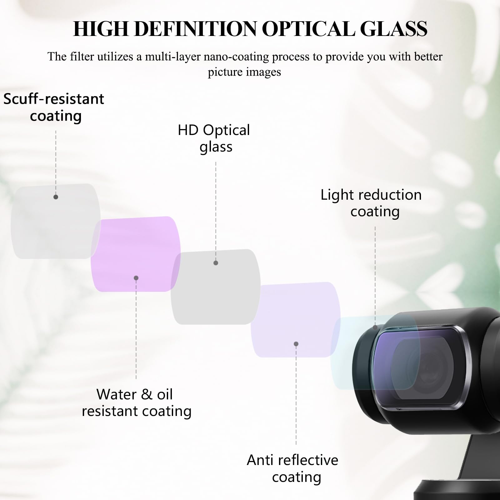 Izeafh Black Mist Filter Nd Filters Set For Dji Osmo Pocket 3 Creative Filter Beauty Soft Filters Creator Combo Camera Accessori