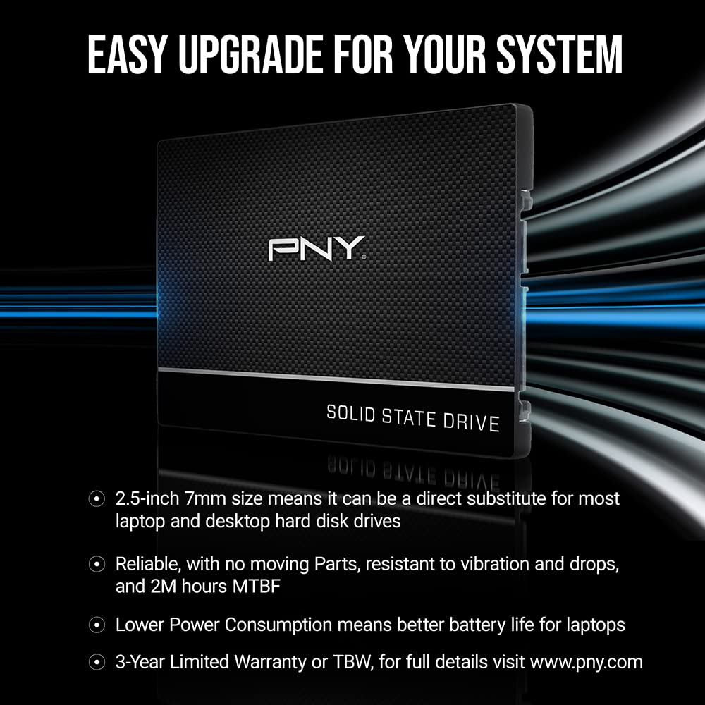 Pny Cs900 250Gb 3D Nand 2.5 Sata Iii Internal Solid State Drive (Ssd) - (Ssd7Cs900-250-Rb)