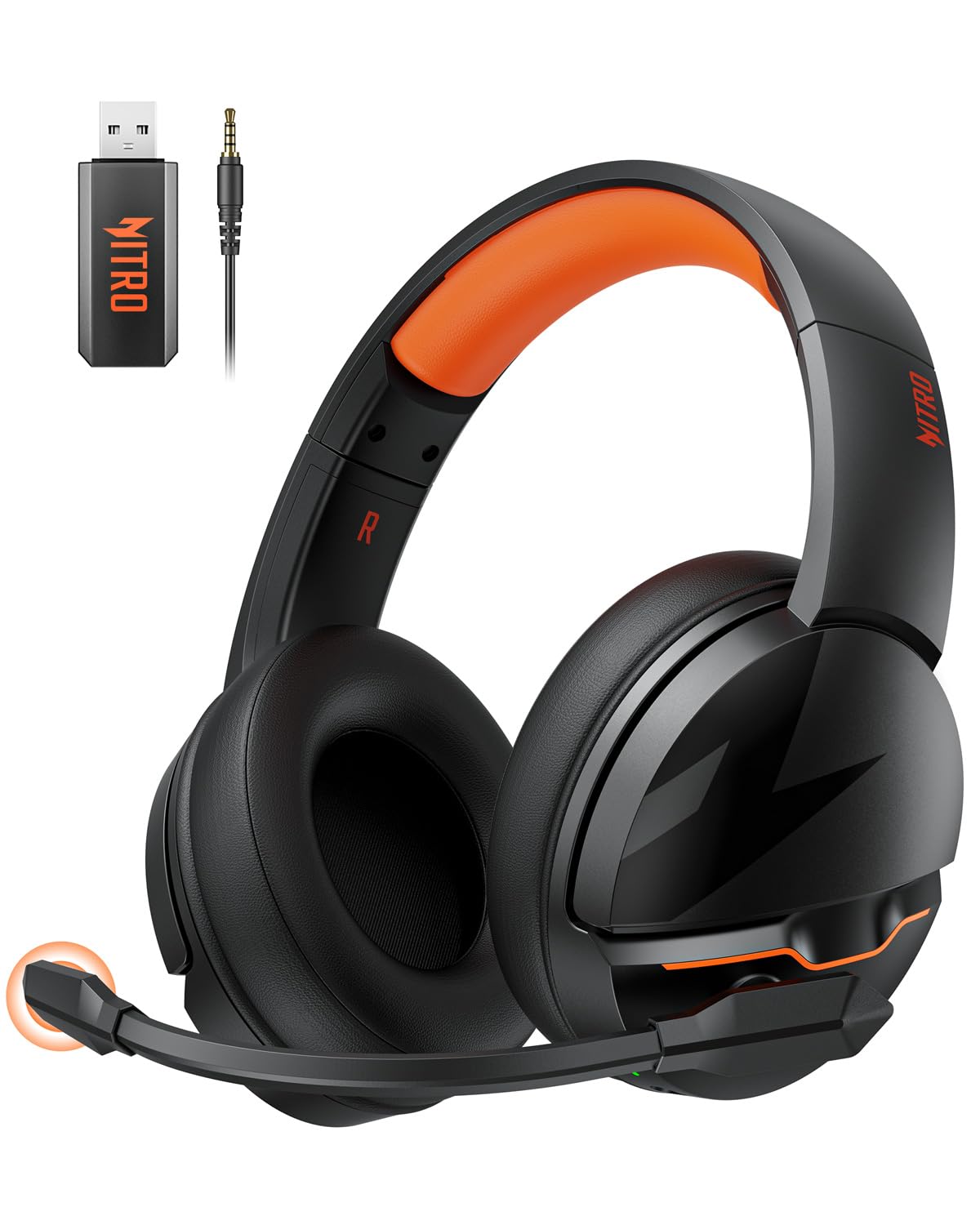 Acer Nitro 2.4Ghz Wireless Gaming Headset | Non Stop 100H Battery | Dynamic 50Mm Drivers | Clear Voice Mic | Bluetooth5.3, 3.5Mm