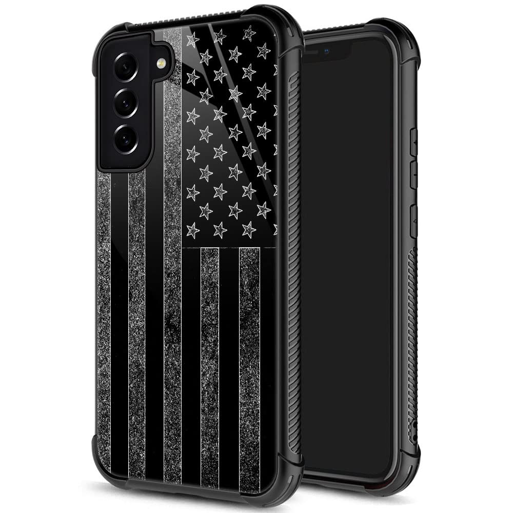 Samsung Galaxy S21 Case,The Gray Flag Galaxy S21 Case For Boys And Men,Pattern Design Shockproof Anti Scratch Organic Glass Case