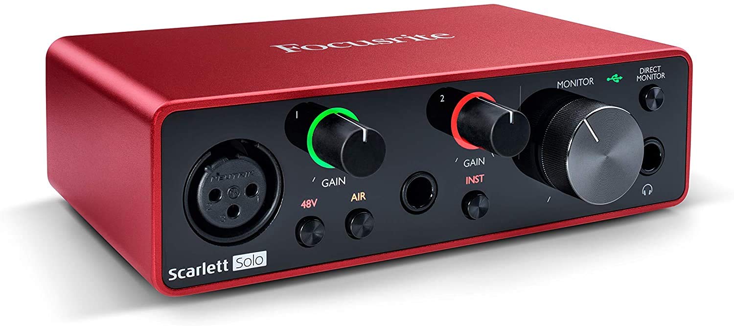 Focusrite Scarlett Solo 2X2 Usb Audio Interface Full Studio Bundle With Creative Music Production Software Kit