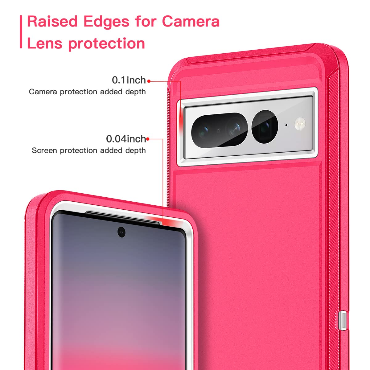 I Honva For Google Pixel 7 Pro Case Shockproof Dust/Drop Proof 3 Layer Full Body Protection [Without Screen Protector] Rugged He