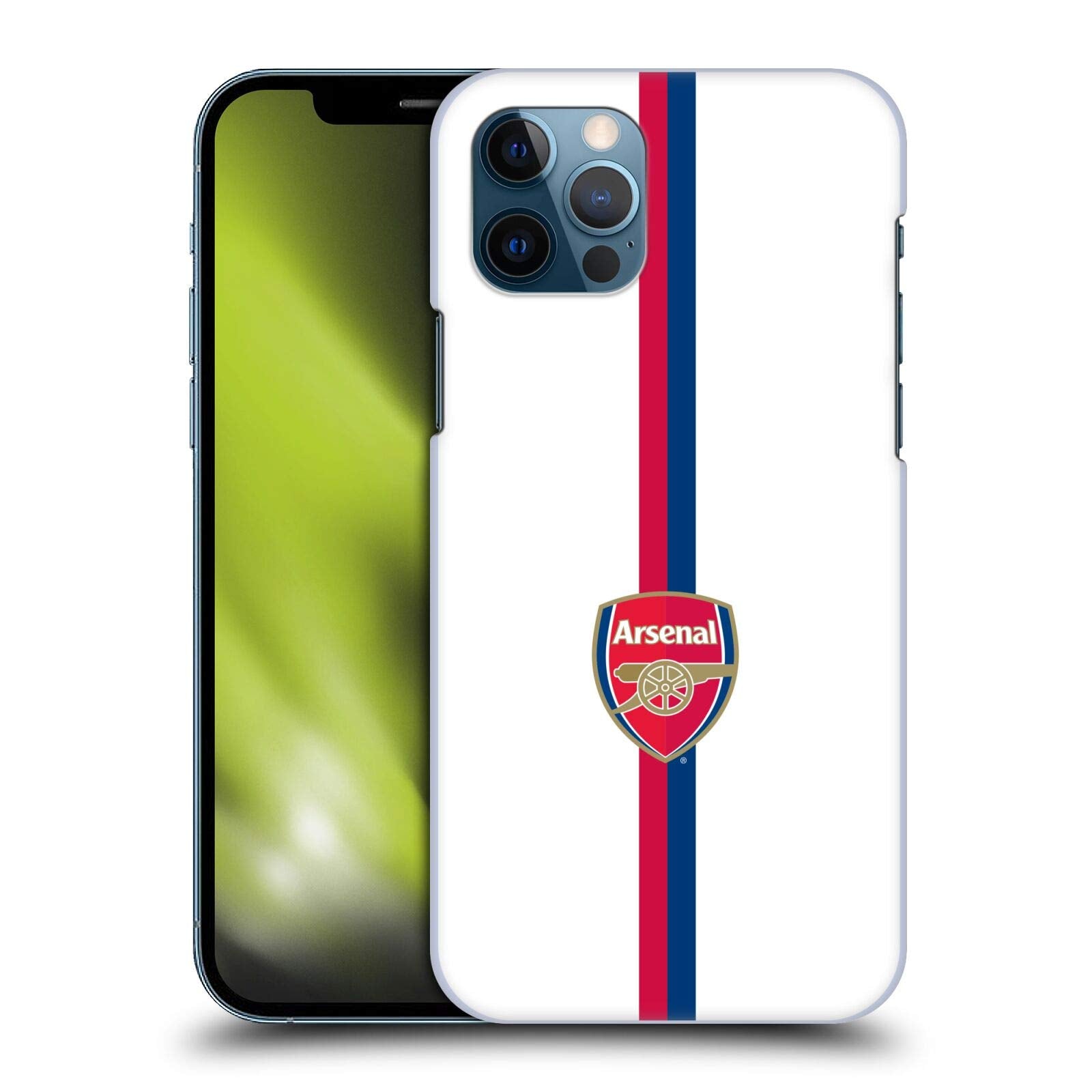 Head Case Designs Officially Licensed Arsenal Fc Stripes 1 Crest 2 Hard Back Case Compatible With Apple Iphone 12 / Iphone 12 Pr