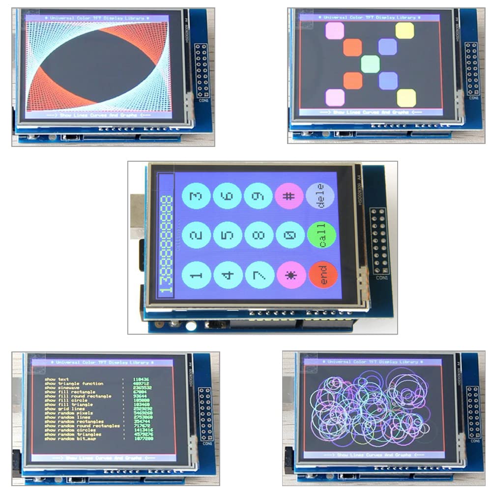 Diymalls 2.8'' Tft Lcd Display Module 5V/3.3V Ili9341 Resistive Touchscreen 320X240 8 Bit Parallel Interface W/Sd Card Slot For