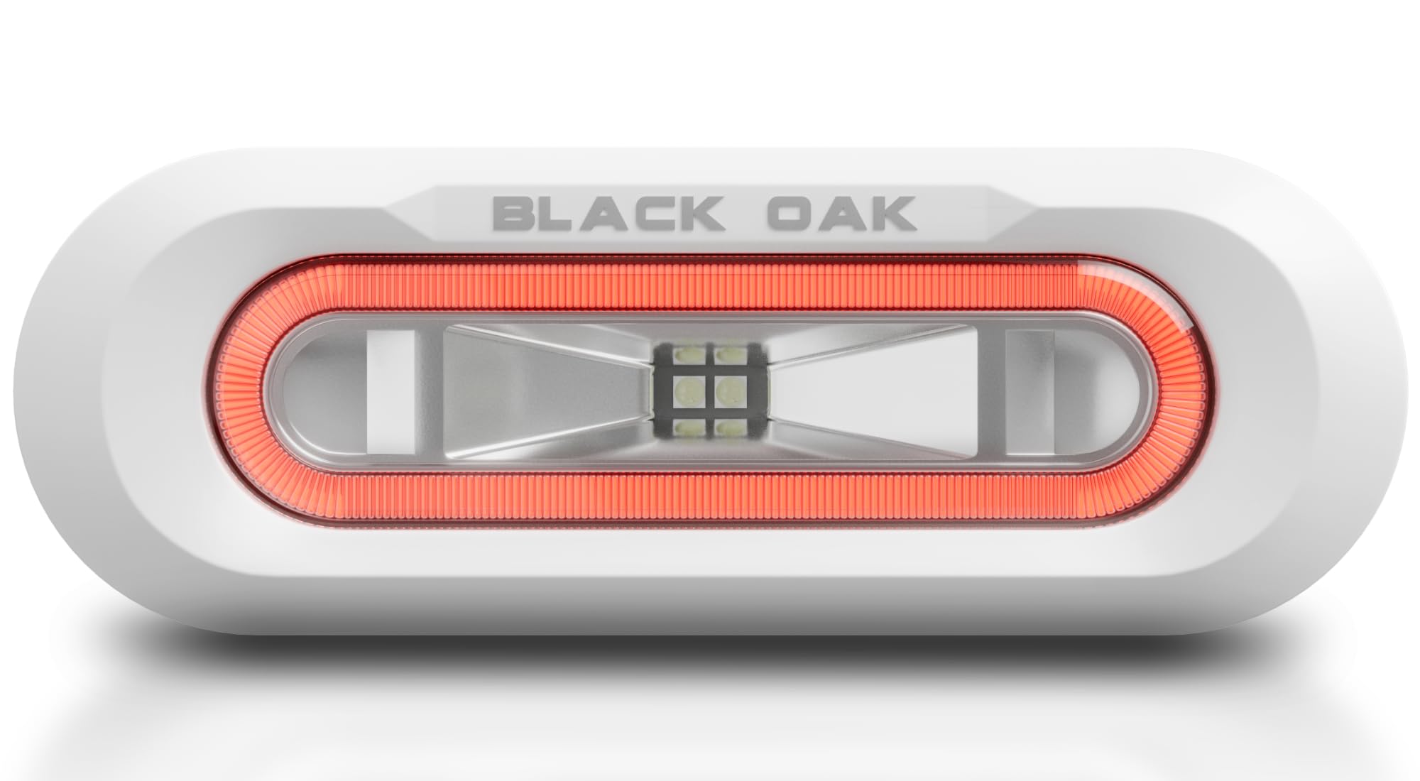 Black Oak Low Pro&Trade; Marine Spreader Light - Flush Mount - White Housing - Red Led,WBAUVB0F8DF9M15