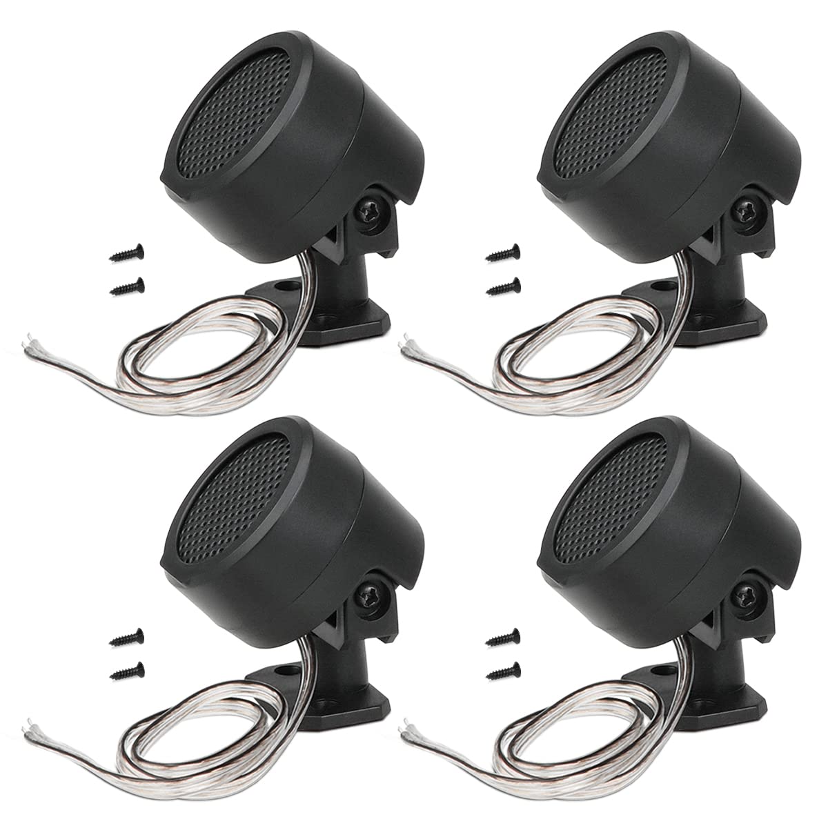 Anronch 4 Pcs 500W Dome Tweeters Car Speaker, Tp 006A High Power Stereo Car Tweeter Mini Dome Tweeter Speakers Surface Mounting