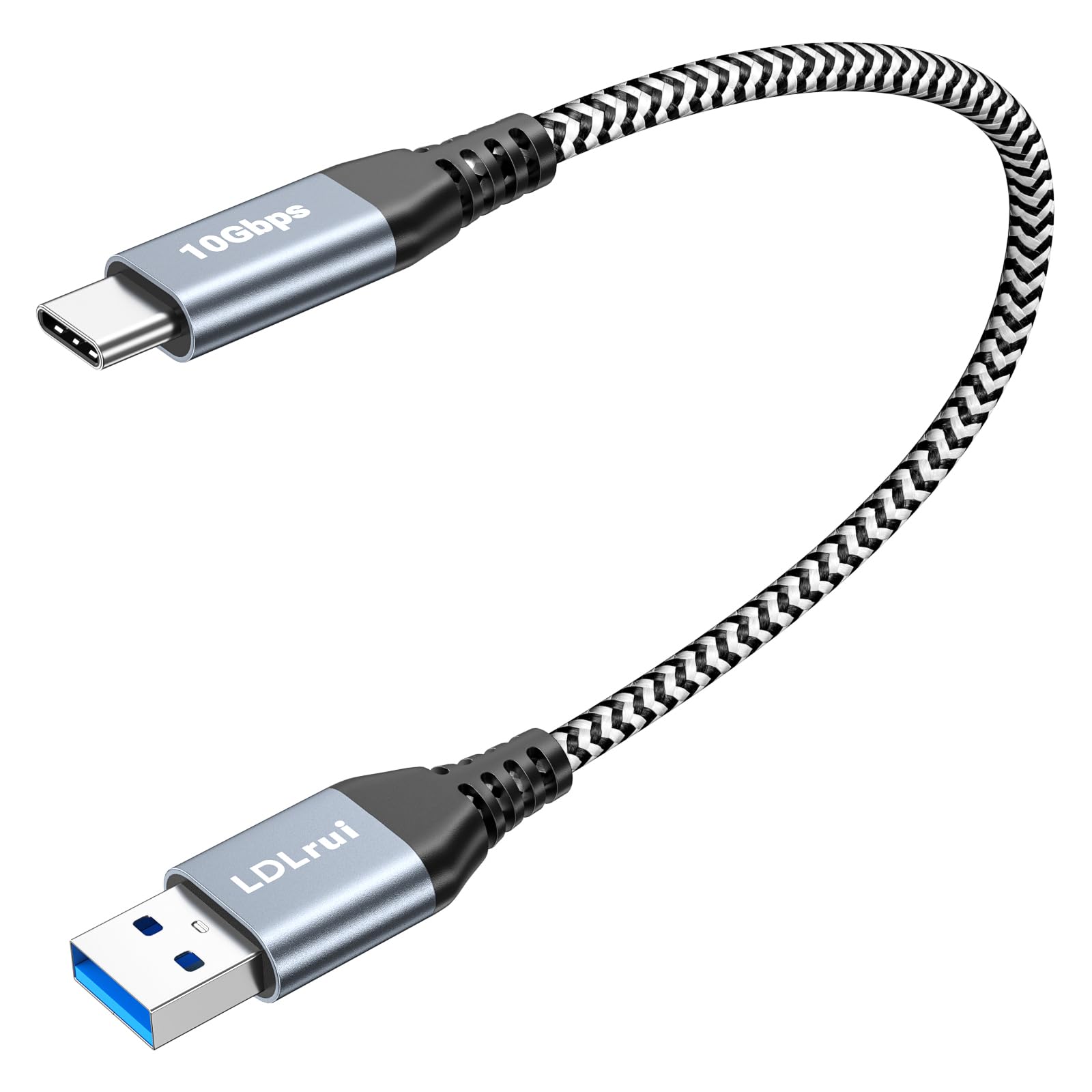 Usb 3.1 3.2 Gen 2 To Usb C Cable [1Ft, 2Pack], High Speed 10Gbps Data Sync 3.1A Fast Charge Type C Charger Cord For Iphone 15 Pro, Samsung Galaxy S22/S21, Portable Ssd, Pixel 7, Android Auto Carplay
