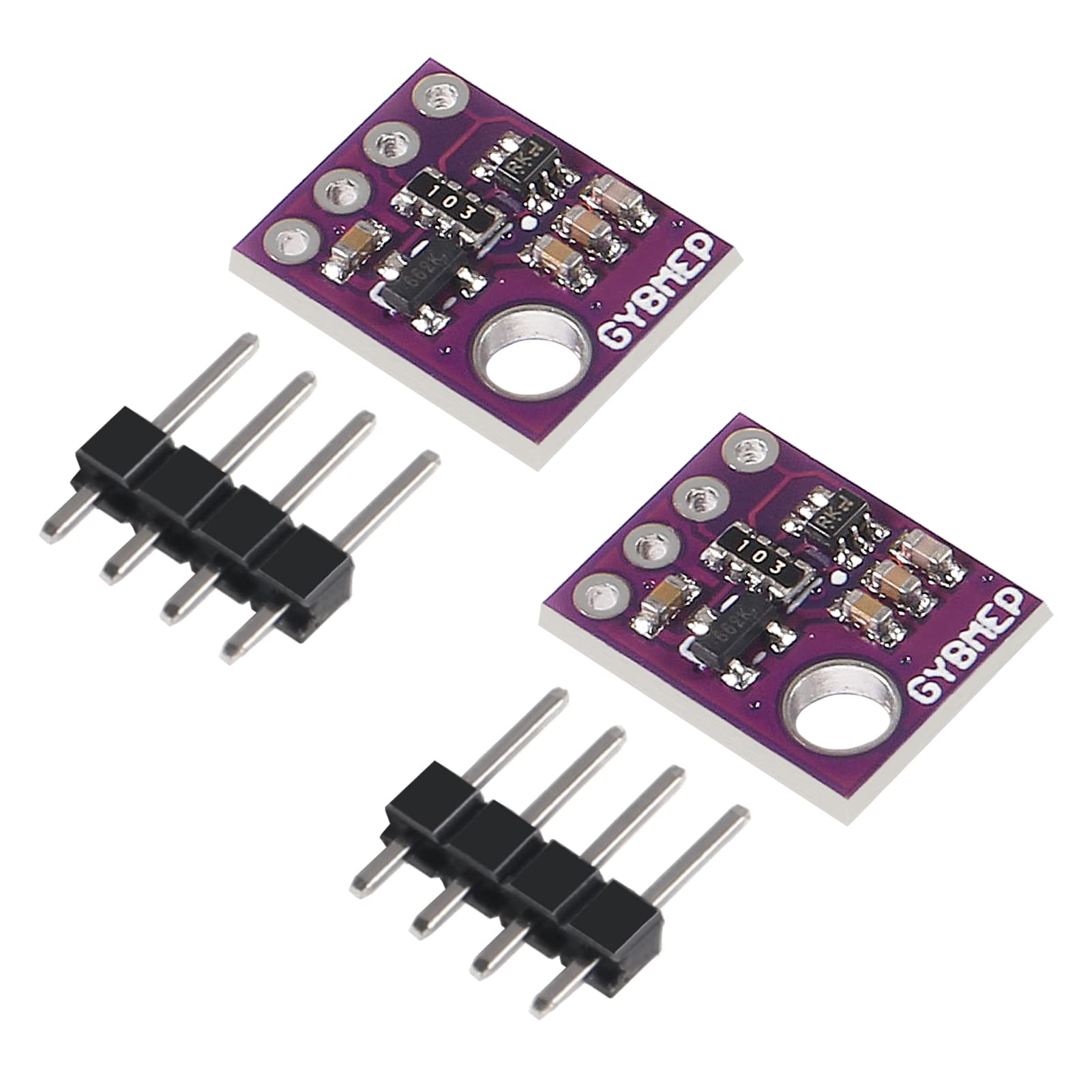 Coliao 2Pcs Bme280 5V Temperature Humidity Sensor Atmospheric Barometric Pressure Board Iic I2C Breakout Compatible With Bmp280