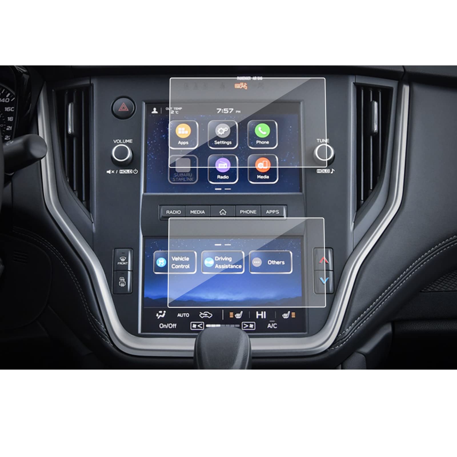 Sxcy For 2020 2025 Subaru Wrx Outback Legacy 2025 Forester Screen Protector 2024 2025 Outback Wrx Forester Accessories Touch Screen [2Pcs 7 In Glass]