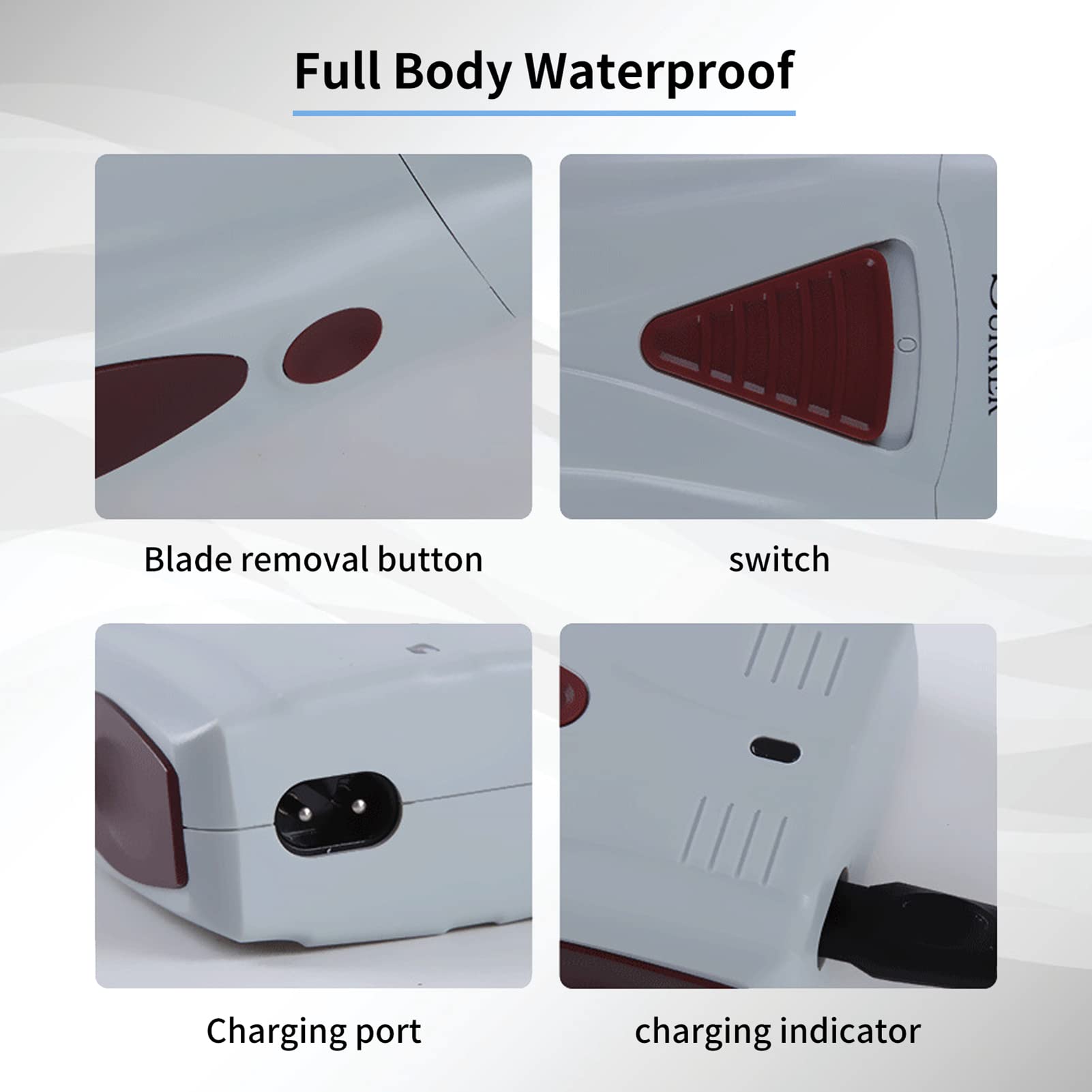 Electric Foil Shavers, Cordless Metal Double Foil Shaver Multifunctional 2 In 1 Foil Trimmer Shaving Machine Clippers For Hair C