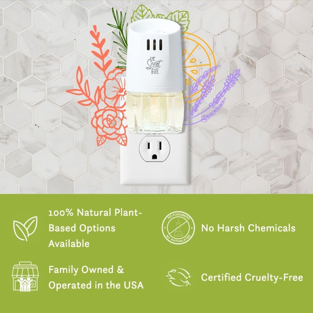 Scent Fill Pumpkin Pie Plug In Air Freshener, 4 Scented Oil Refills