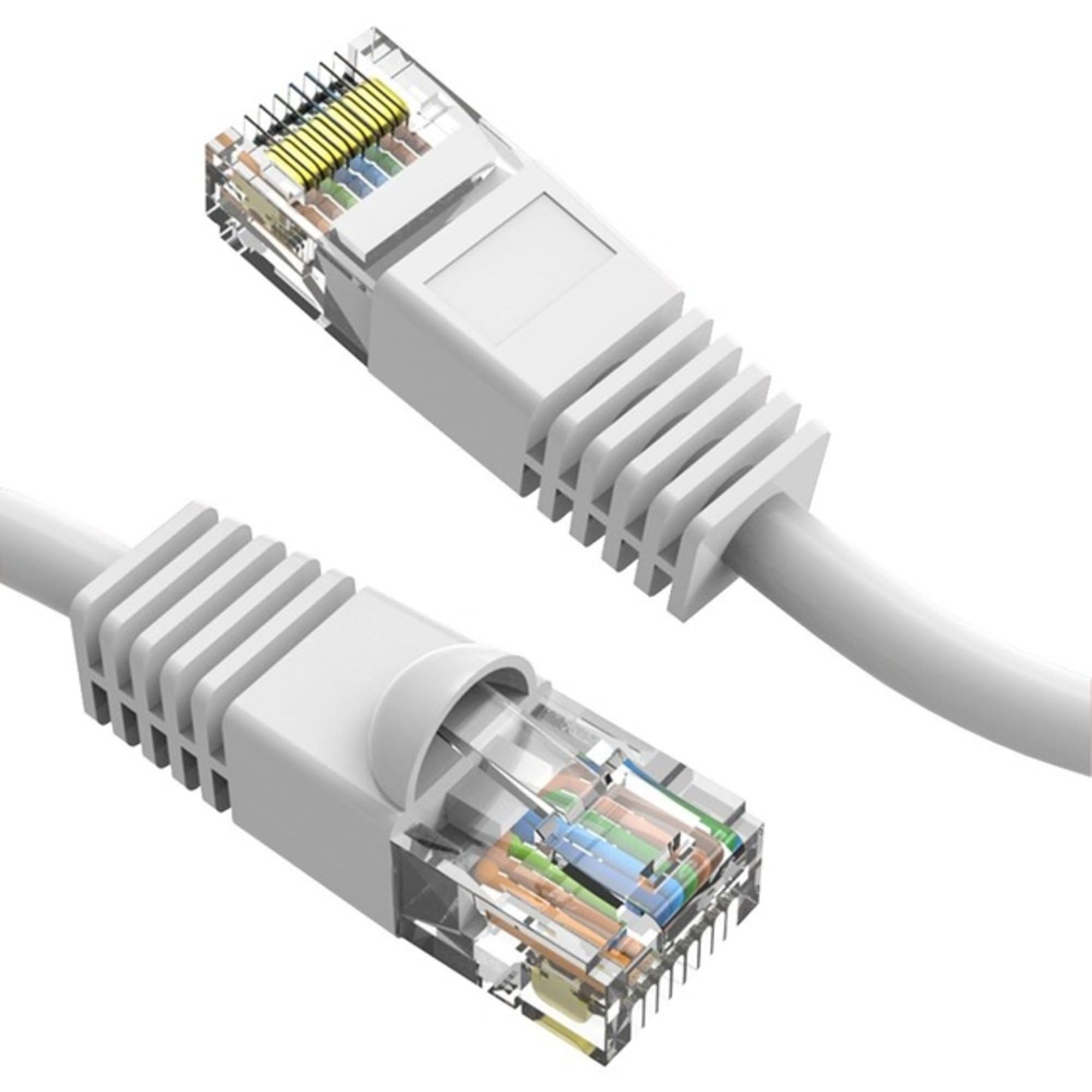 Axiom 200Ft Cat6 550Mhz Patch Cable Clear-Snagless Universal Boot (White)