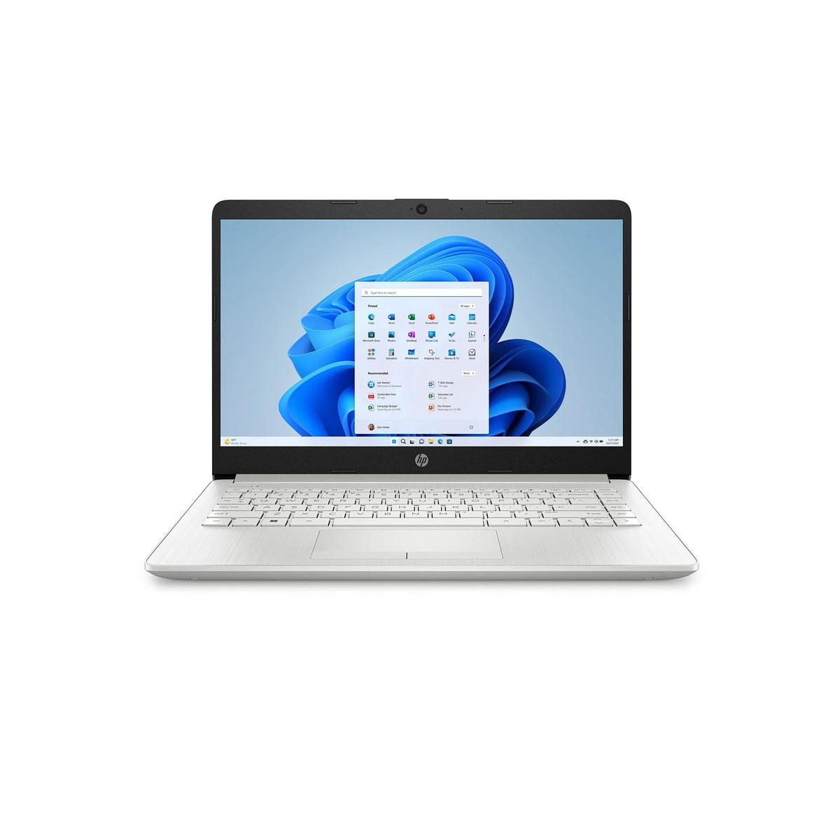 HP Stream 14 Laptop 2023 14' WXGA HD Intel UHD Graphics   Intel Celeron N4120 4 Cores   8GB DDR4 64GB NVMe SSD  Wi Fi 5  Win11 Pro 32GB USB   Natural Silver