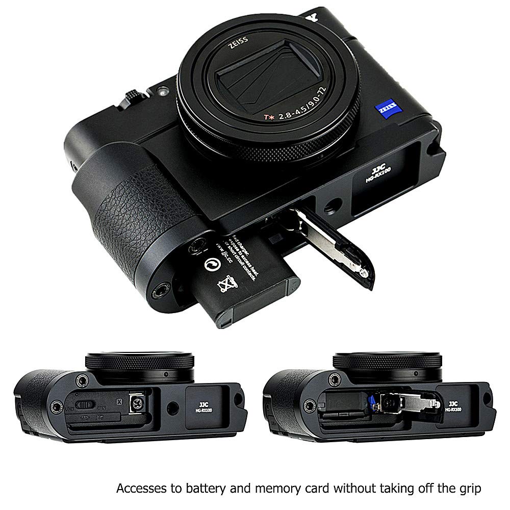 Jjc Metal Hand Grip For Sony Rx100 & Mark Vi Va V Iv Iii Ii (Rx100 M6 M5A M5 M4 M3 M2) Anti Slip Holder, W/Battery Memory Card C