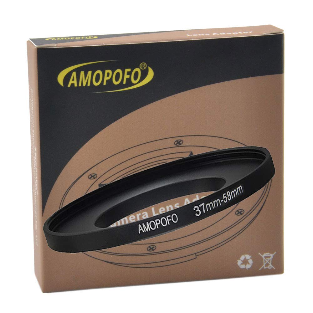 37Mm To 58Mm Metal Step Up Ring Adapter For Canon,For Nikon,For Sony,For Fuji, Camera Lenses & Uv,Nd,Cpl Camera Filters, Made From Cnc Machined Space Aluminum With Matte Black Electroplated Finish