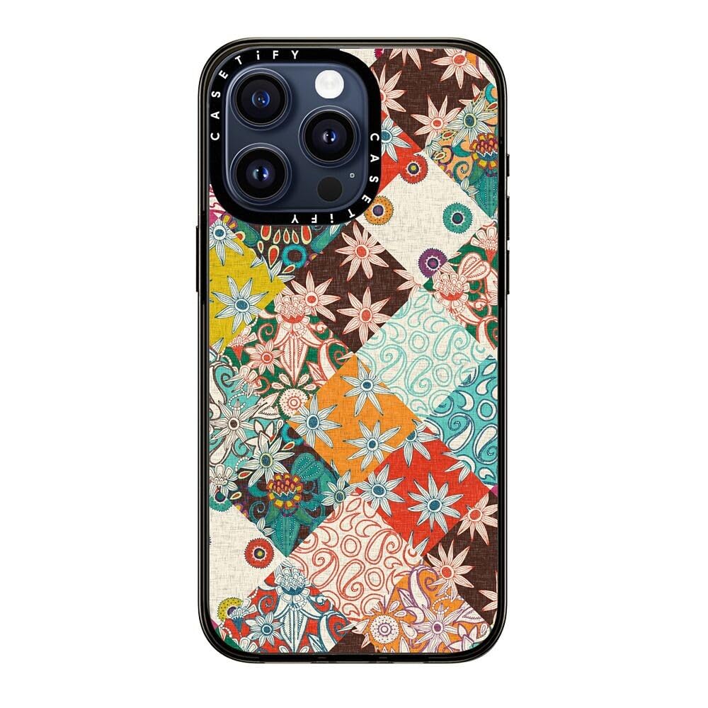 Casetify Compact Case For Iphone 15 Pro Max [2X Military Grade Drop Tested / 4Ft Drop Protection]   Sarilmak Patchwork   Clear B