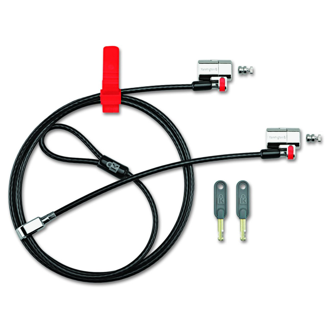 Kensington K64638Ww Clicksafe Keyed Twin Laptop Lock