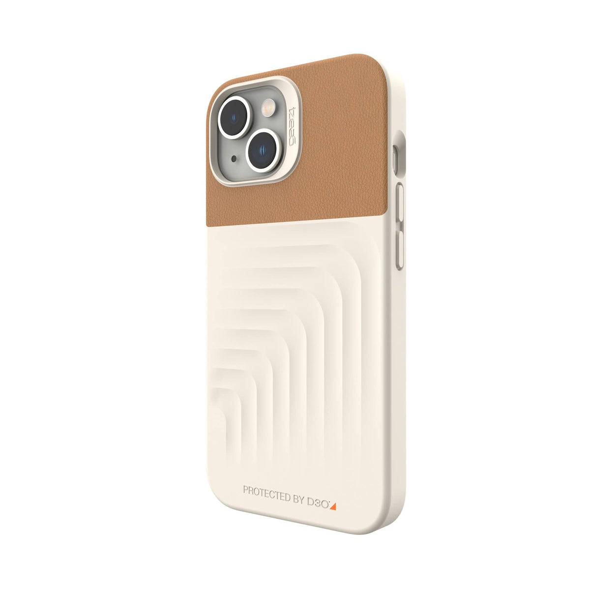Gear4 ZAGG Brooklyn Snap Case Apple iPhone 14, D30 Drop Protection Up to (13ft│4m), Wireless Charging Compatible, Vegan Leather - Sand