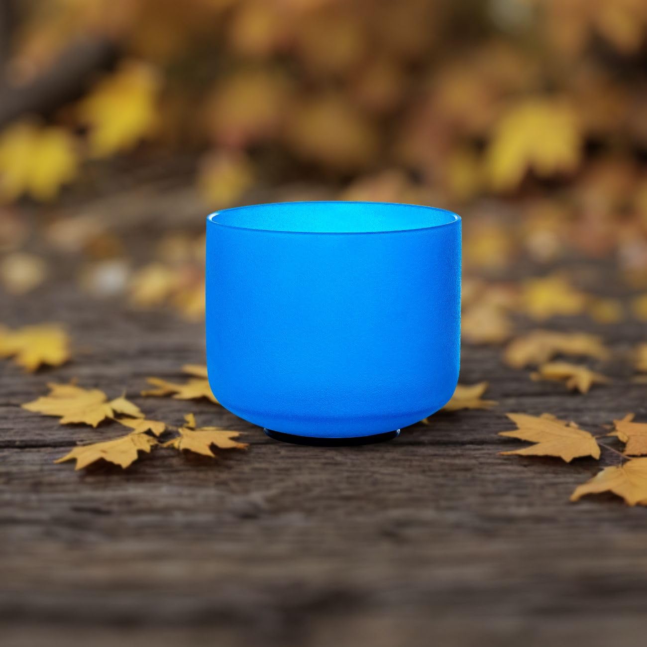 Calm Clang 8 Inch Blue G Note 432Hz Throat Chakra Crystal Singing Bowl Healing With Carrying Case And Rubber Mallet Suede Strike