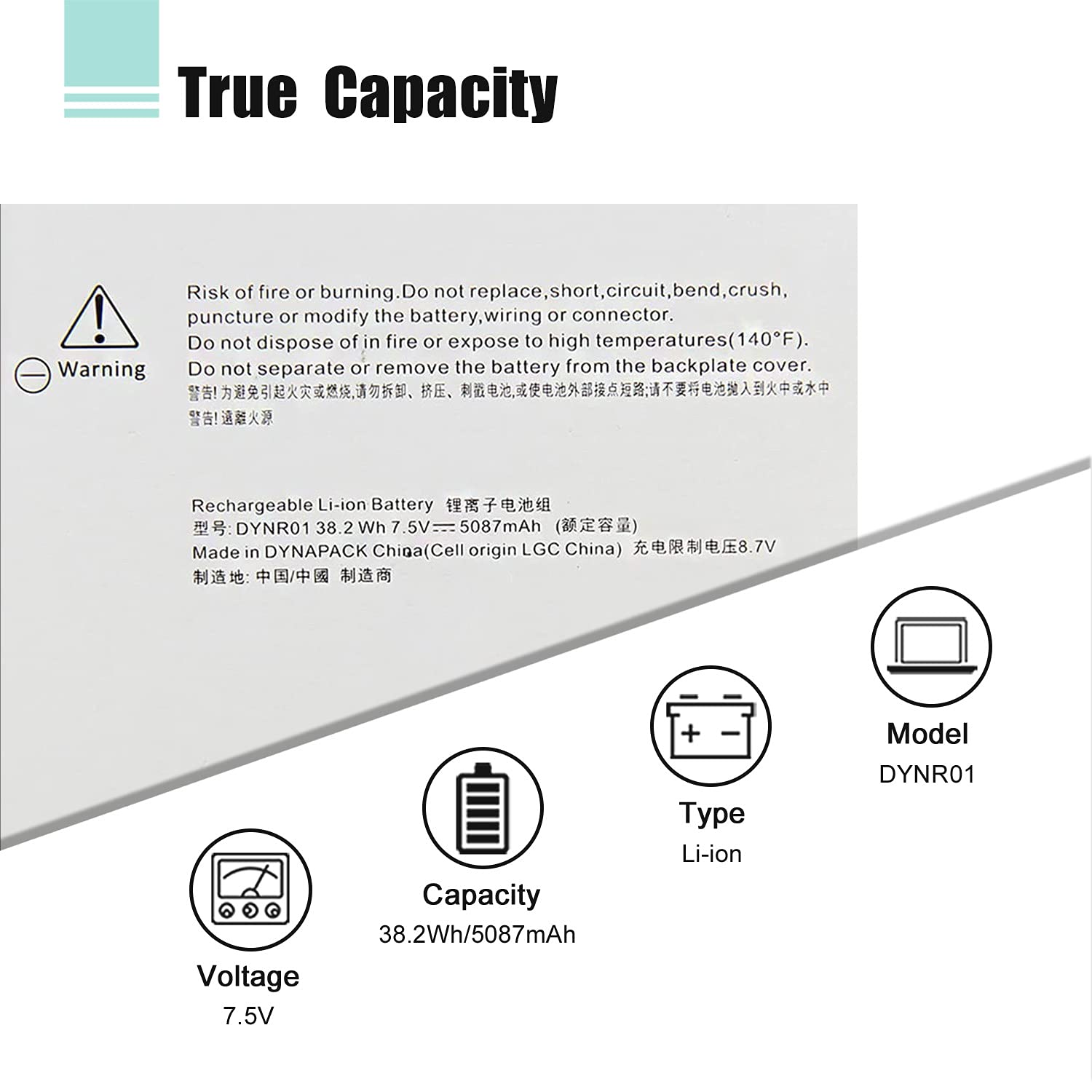 Boweirui G3Hta027H Dynr01 Laptop Battery Replacement For Microsoft Surface Pro 4 1724 12.3 Inch Tablet Series G3Hta026H G3Hta027