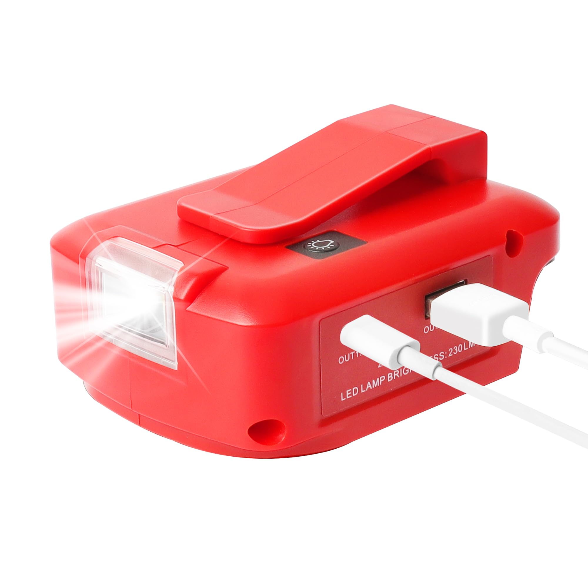 Xinriga Multi Functional Power Adapter Compatible With Dewalt And Milwaukee Batteries With Dual Usb Ports And 12V Dc Port Three 