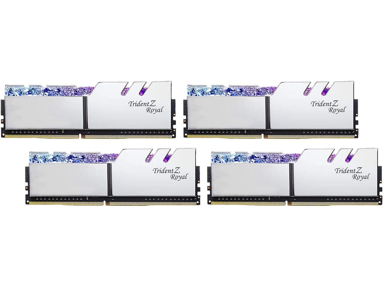 G.Skill Trident Z Royal Series (Intel Xmp) Ddr4 Ram 128Gb (4X32Gb) 3600Mt/S Cl18 22 22 42 1.35V Desktop Computer Memory Udimm   