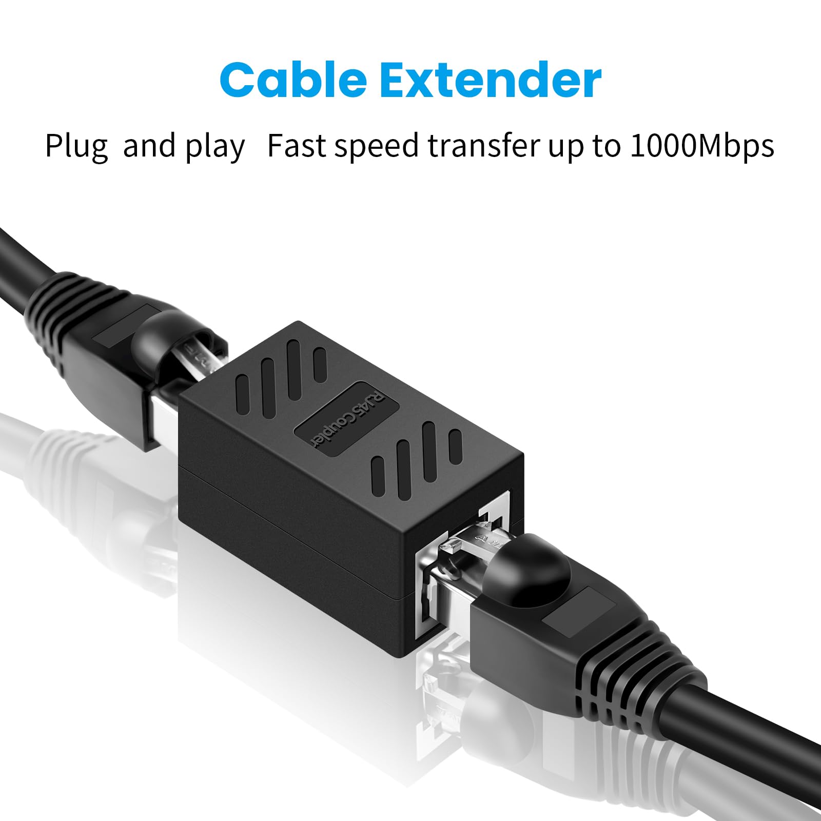 Anpkec Rj45 Coupler, Ethernet Coupler, Ethernet Network Cable In Line Coupler For Cat7/Cat6/Cat5E/Cat5, Ethernet Network Cable E