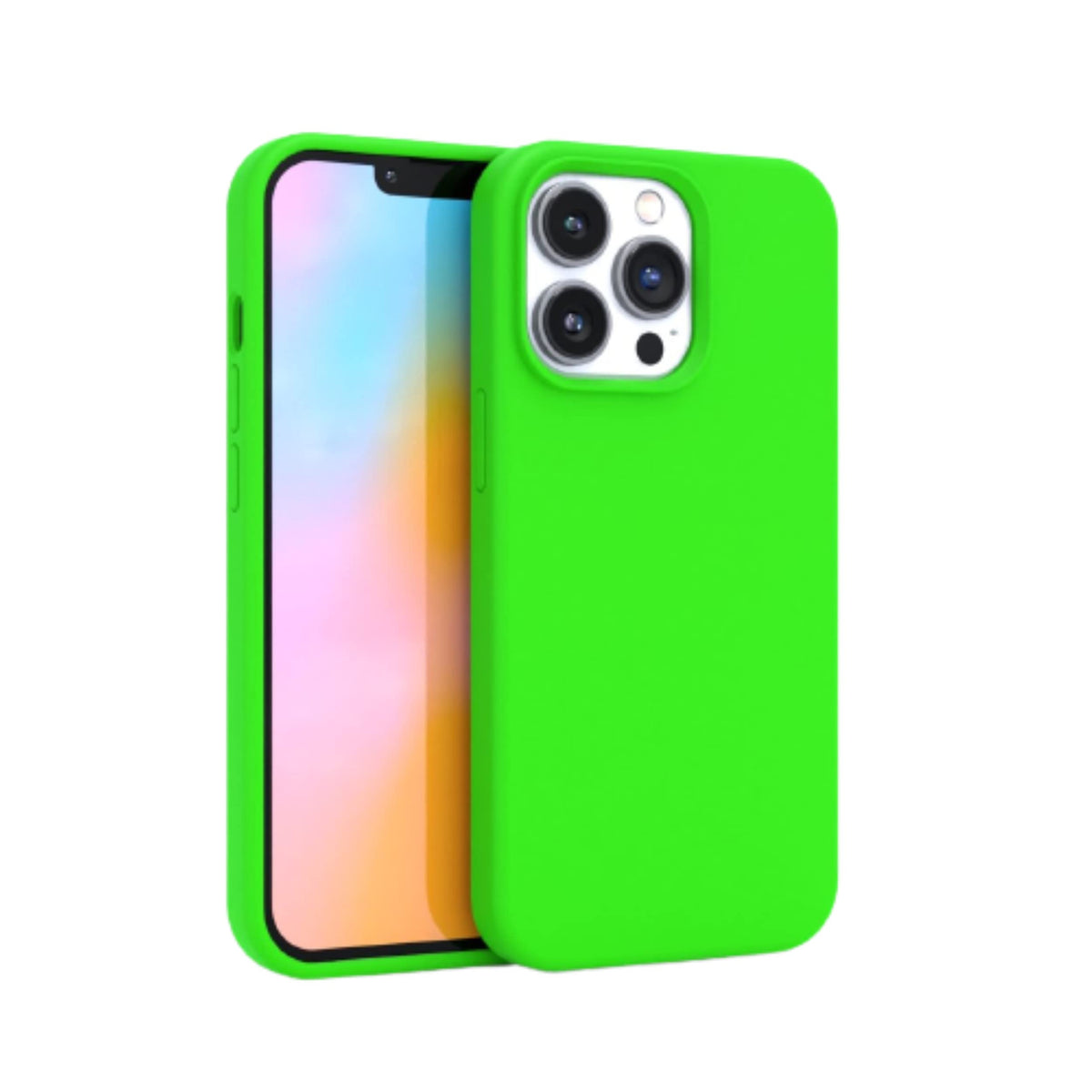 Felony Case   Iphone 13 Pro Case   Neon Green Silicone Phone Cover | Liquid Silicone With Anti Scratch Microfiber Lining, 360
