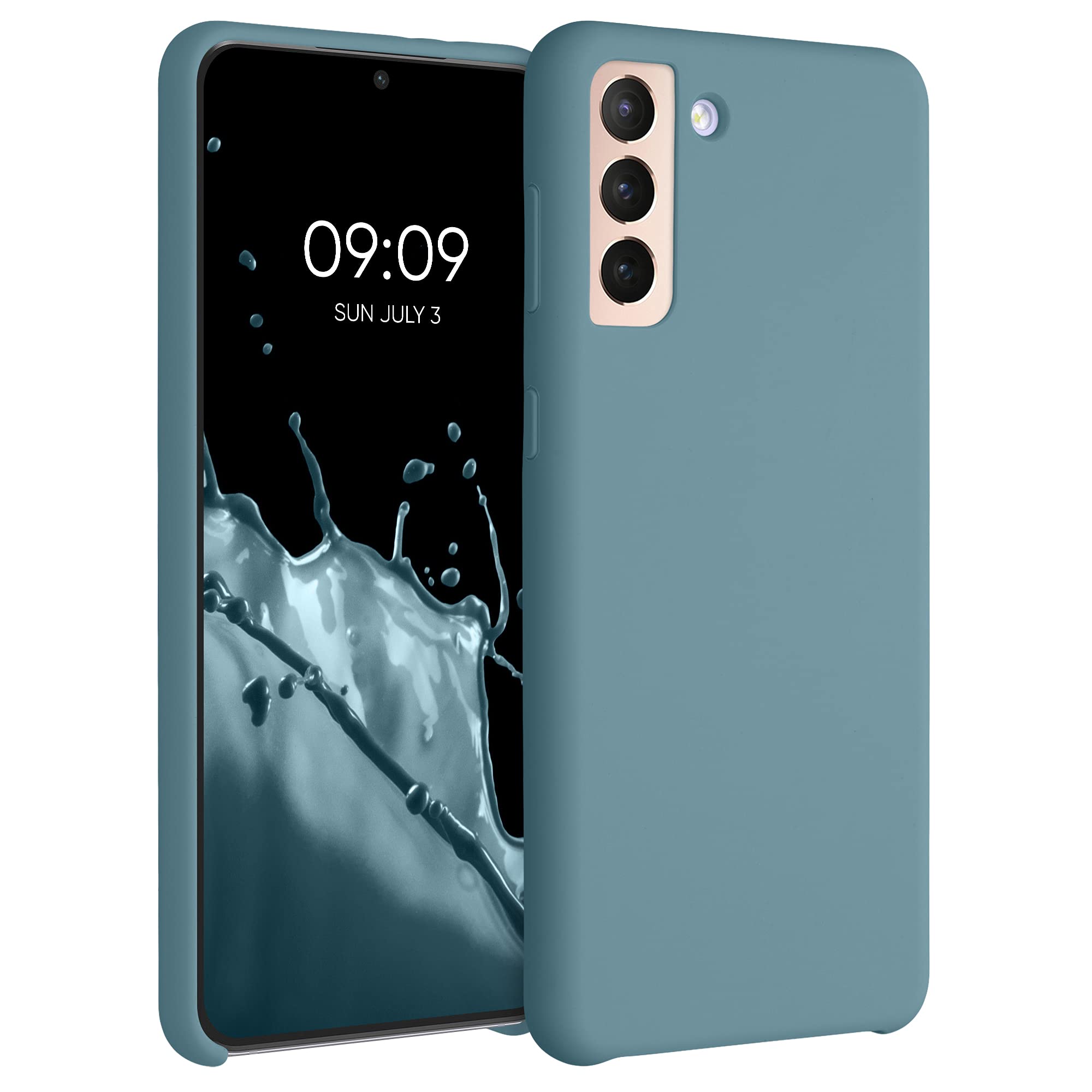 kwmobile Case Compatible with Samsung Galaxy S21 Plus Case - TPU Silicone Phone Cover with Soft Finish - Antique Stone