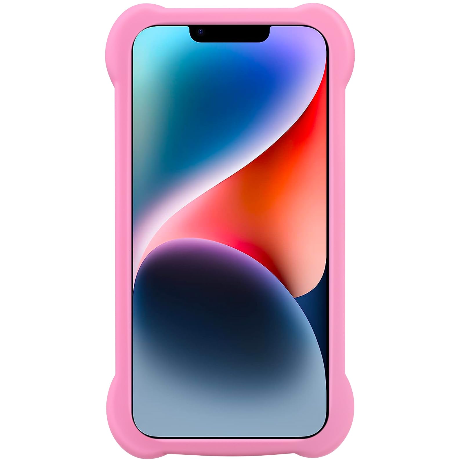 Mouzor Cute Rainbow Unicorn Case Compatible With Iphone 13 Case, Pink Horse Iphone 14 Cases, Iphone 15 Kawaii Animals 3D Cartoon