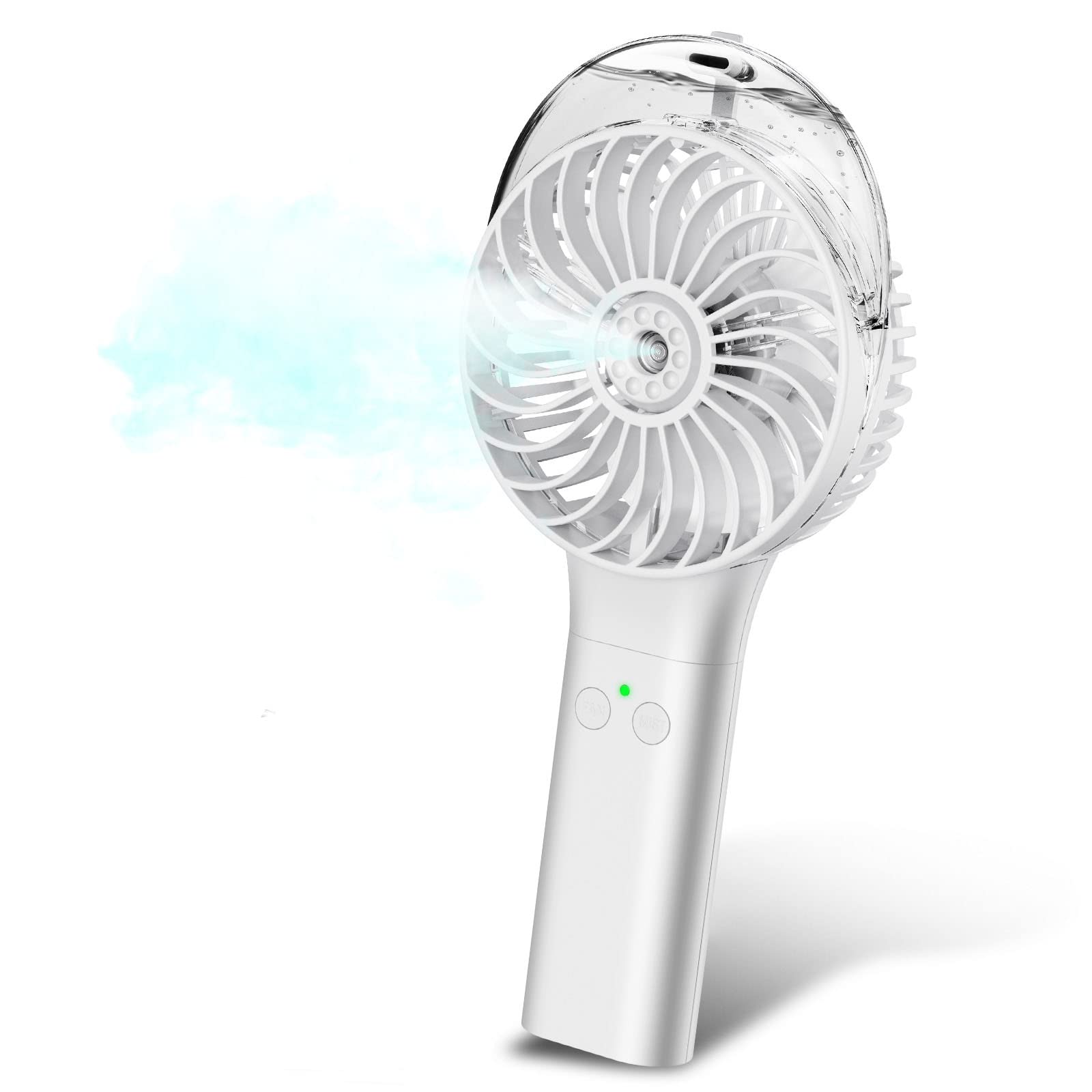 Morecore Portable Handheld Misting Fan, Battery Operated Personal Spray Water Mist Fan, Rechargeable Mister Fan, Mini Foldable F